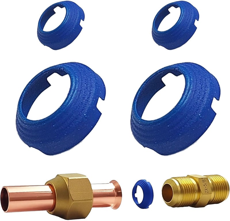 ZGTools 2 x 1/4" & 2 x 3/8" Leak-Free SAE Flare Fitting, HVAC Leak Free SAE Flare Connections Eliminates Refrigerant Leaks, Stop Leak Seal kit For Schrader Valve, Refrigeration, HVAC & Mini Split Kit - Image 1